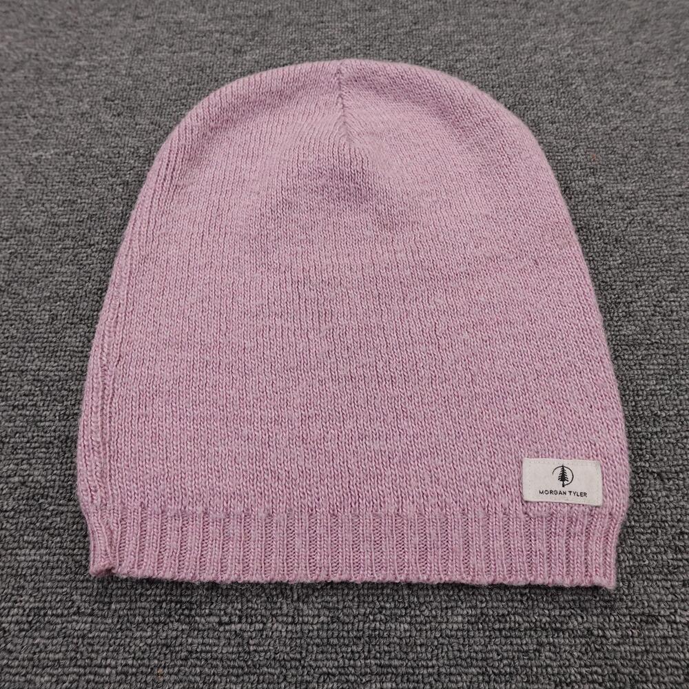 Morgan Tyler Hat Beanie Womens One Size Pink Mohair Acrylic Knit Winter Soft USA